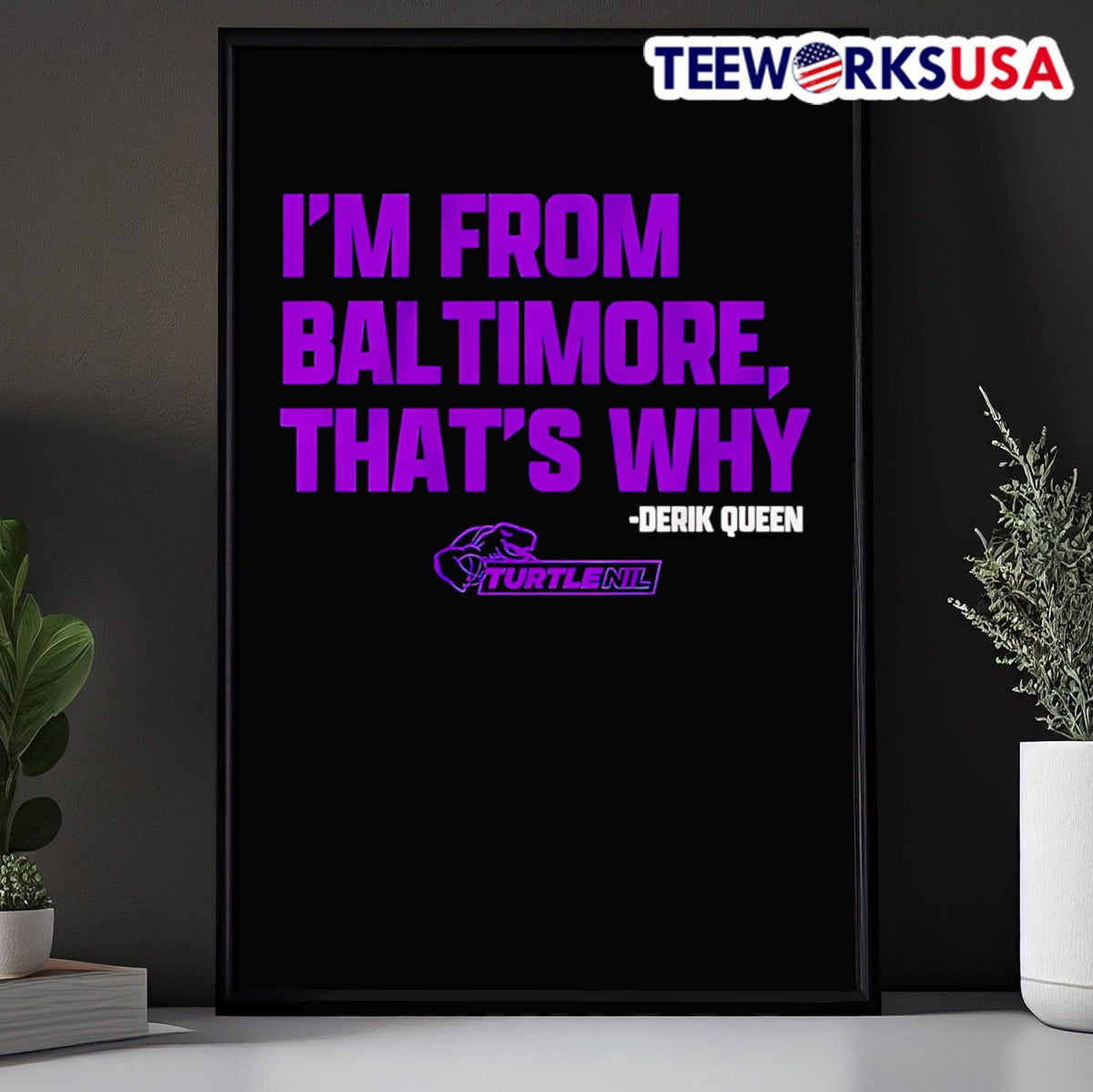 Derik Queen I'm from Baltimore that's why - Adult & Kids T-Shirts, Sweatshirts & Hoodies apparel design preview 5