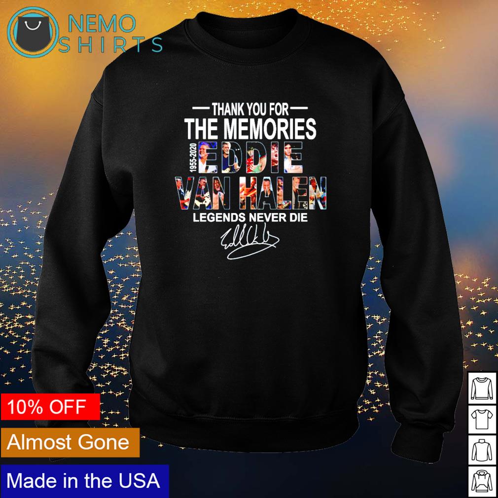 Eddie Van Halen thank you for the memories - Adult & Kids T-Shirts, Sweatshirts & Hoodies apparel design preview 4