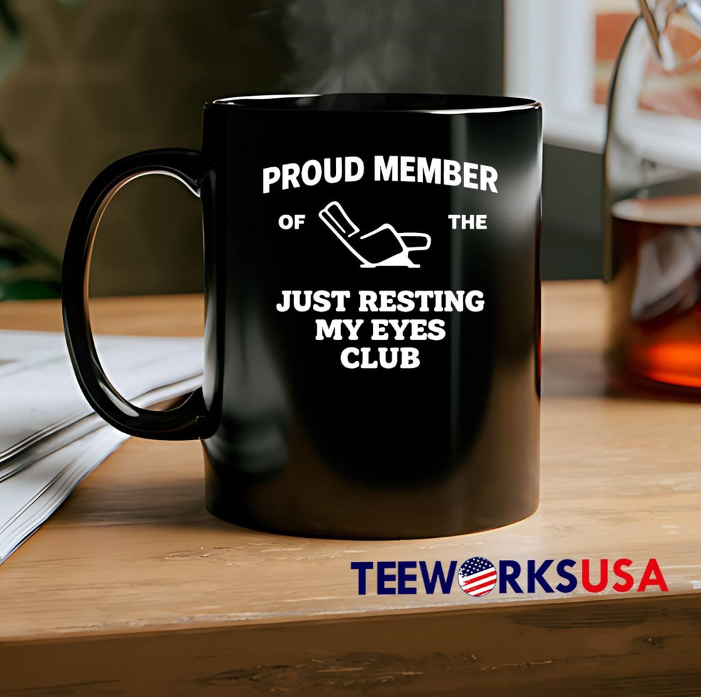 Resting Eyes Club Proud Member Recliner - Adult & Kids T-Shirts, Sweatshirts & Hoodies apparel design preview 2