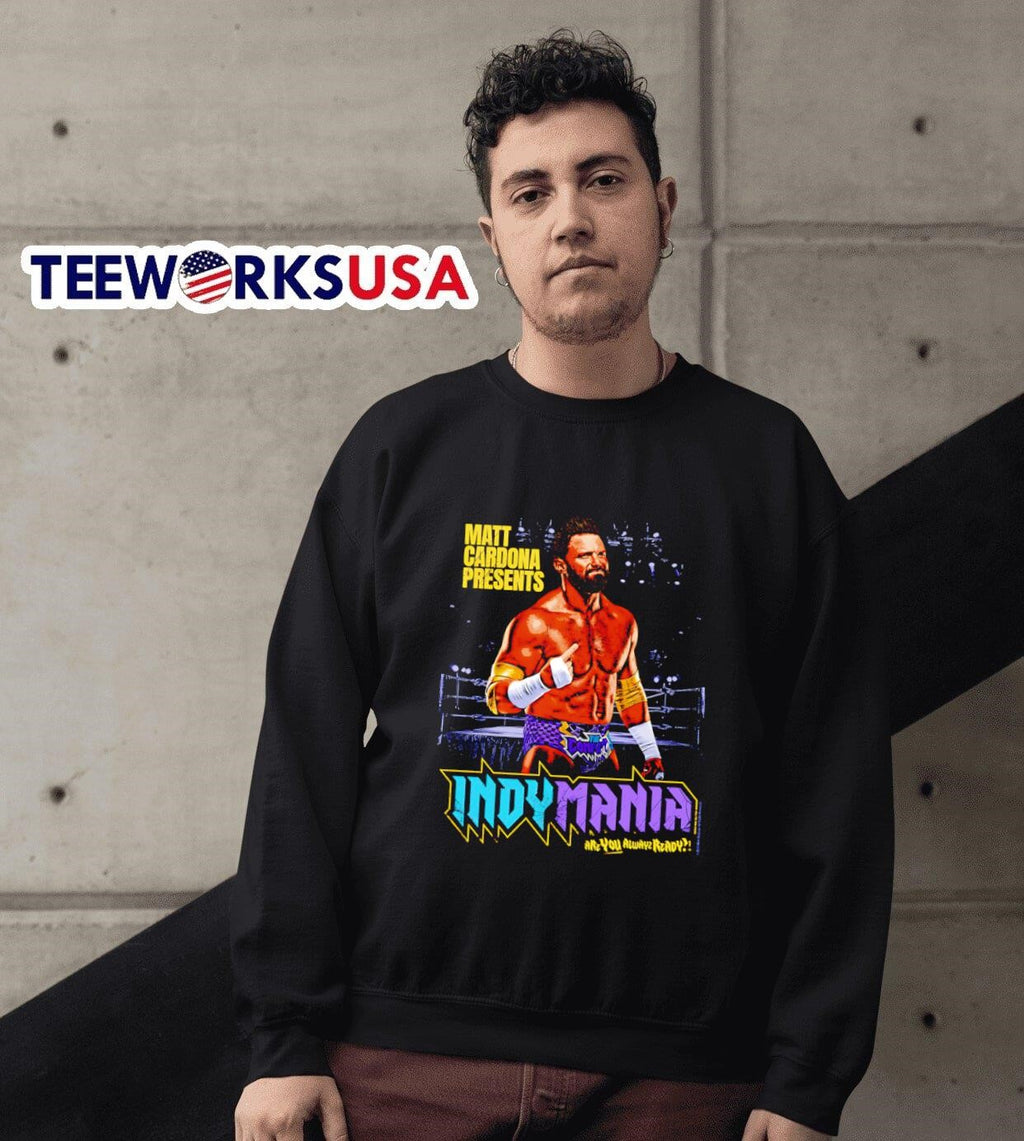 Matt Cardona Indymania - Adult & Kids T-Shirts, Sweatshirts & Hoodies apparel design preview 6