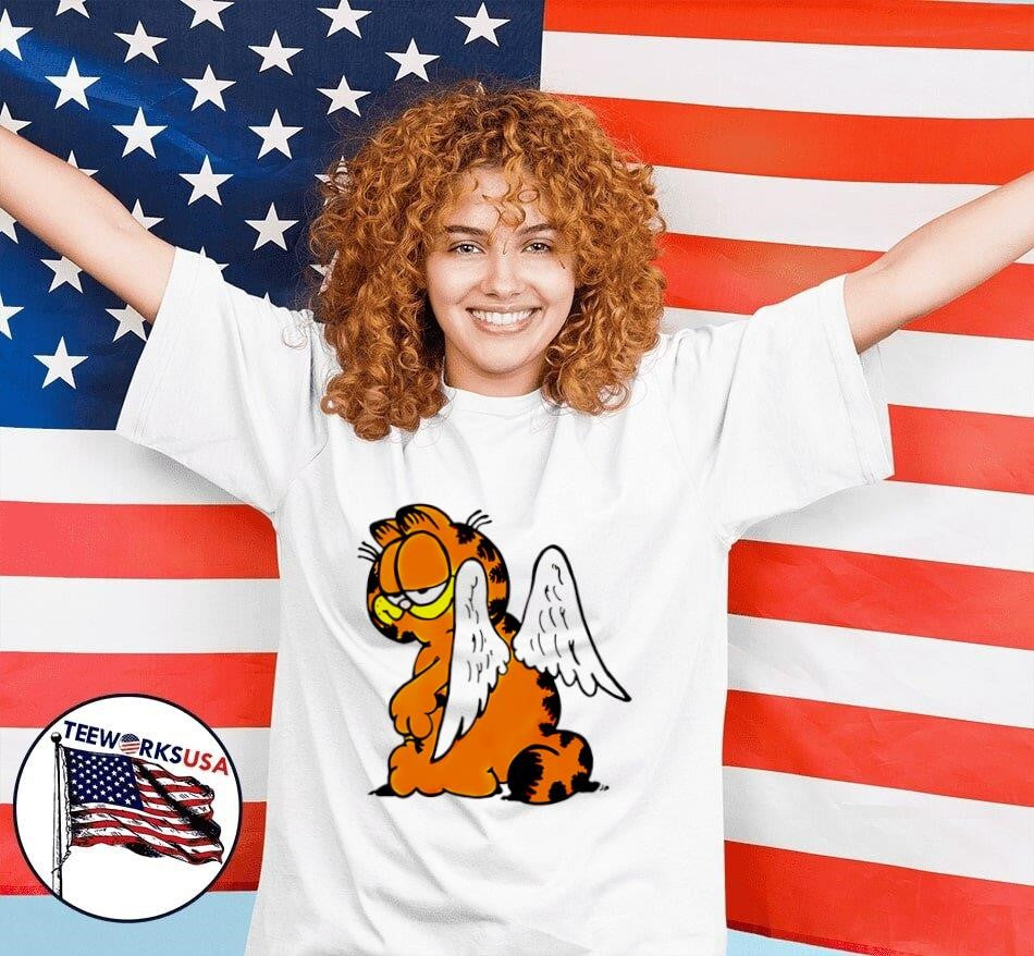 Angel Garfield vintage - Adult & Kids T-Shirts, Sweatshirts & Hoodies apparel design preview 4