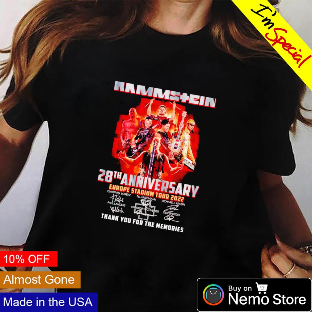 Rammstein 28th Anniversary Europe Stadium tour 2022 - Adult & Kids T-Shirts, Sweatshirts & Hoodies apparel design preview 2