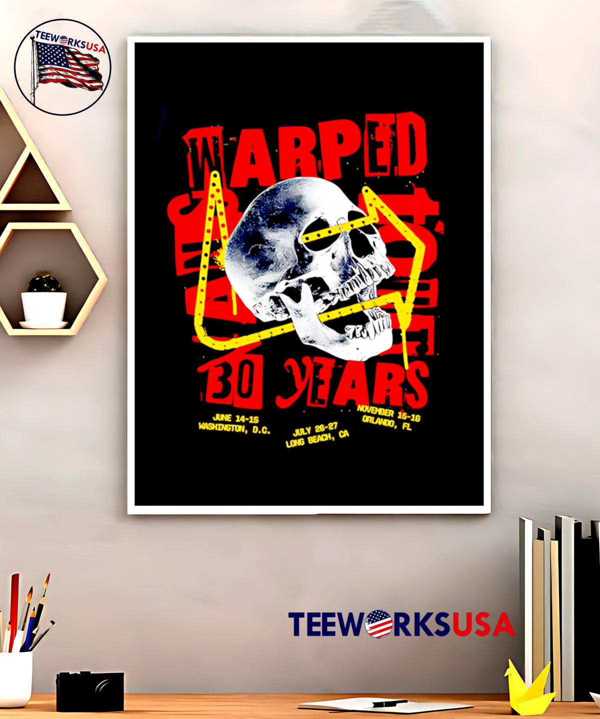 Vans Warped Tour 30 Years Skull - Adult & Kids T-Shirts, Sweatshirts & Hoodies apparel design preview 5