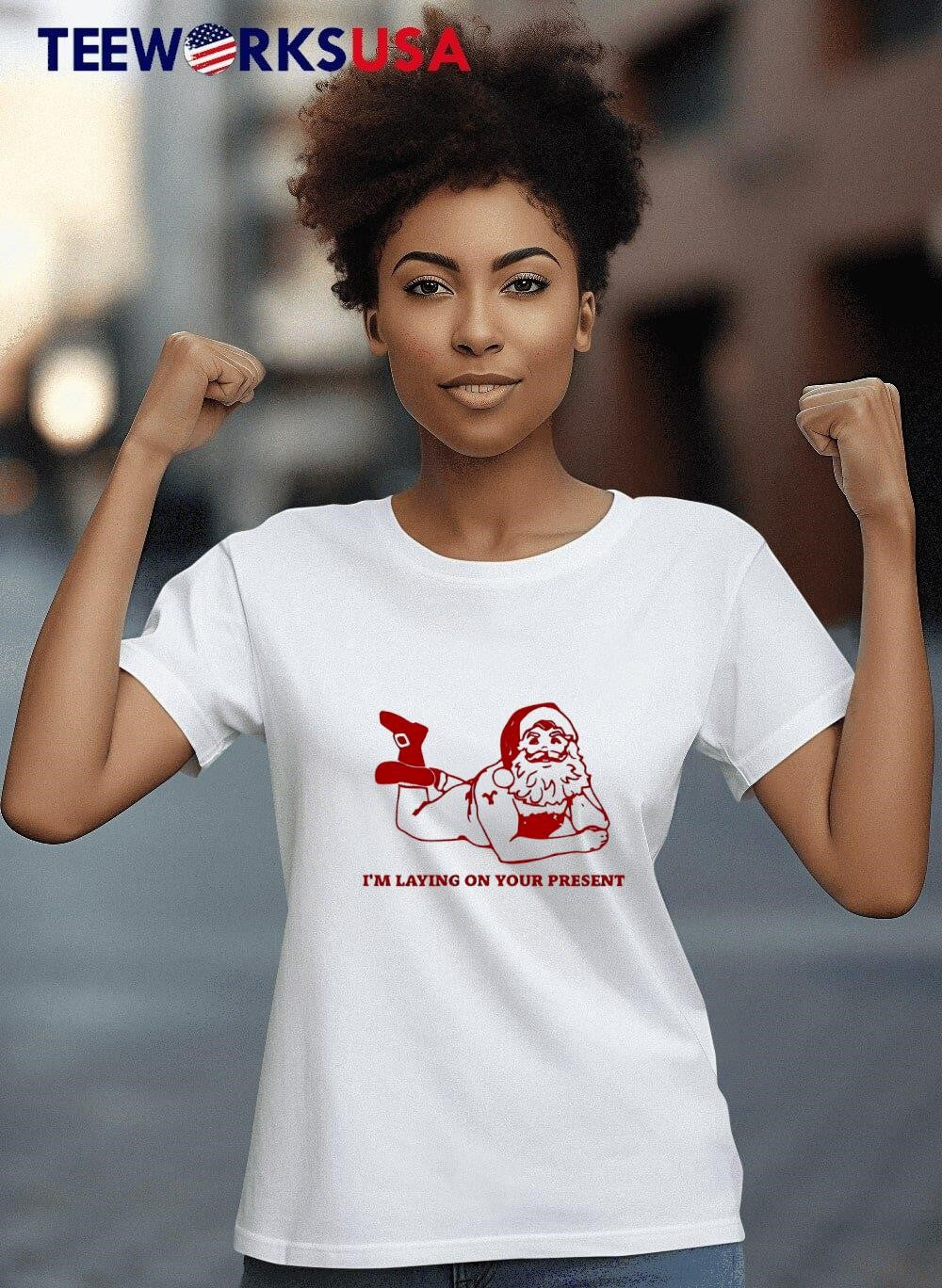 I'm Laying On Your Present Santa - Adult & Kids T-Shirts, Sweatshirts & Hoodies apparel design preview 8