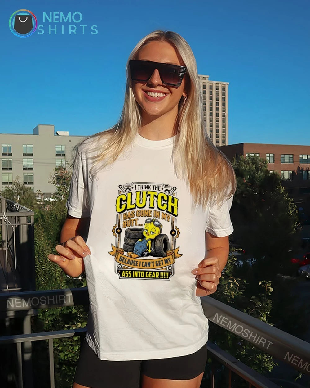 Tweety Bird I Think the Clutch Has Gone in My Butt - Adult & Kids T-Shirts, Sweatshirts & Hoodies apparel design preview 6