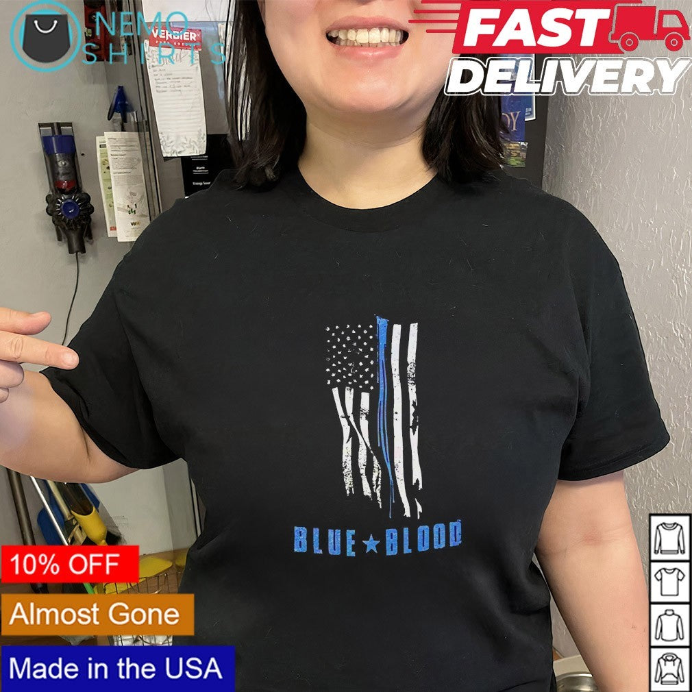 Blue blood USA flag - Adult & Kids T-Shirts, Sweatshirts & Hoodies apparel design preview 2
