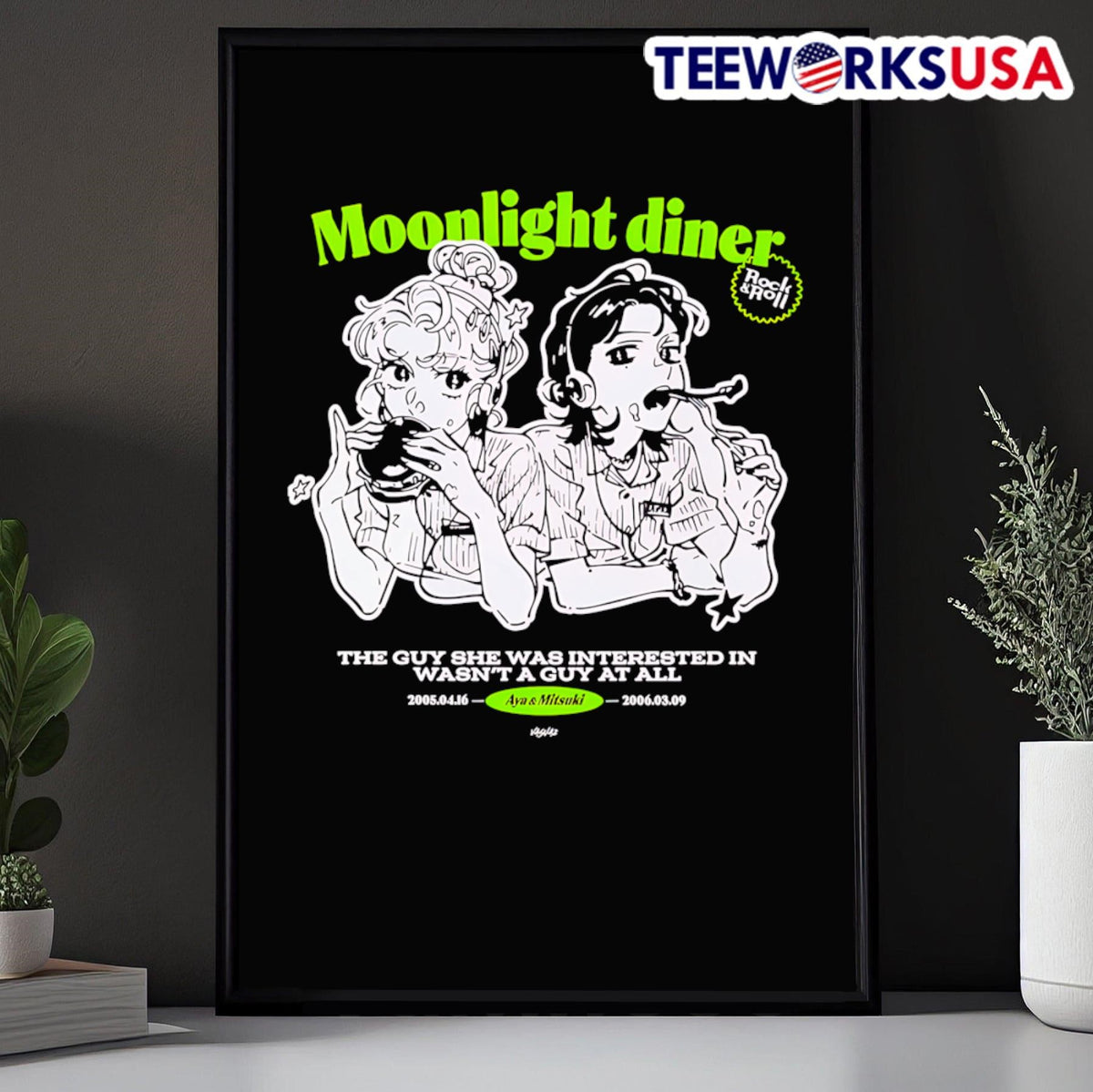 Moonlight diner the guy she was interested - Adult & Kids T-Shirts, Sweatshirts & Hoodies apparel design preview 5