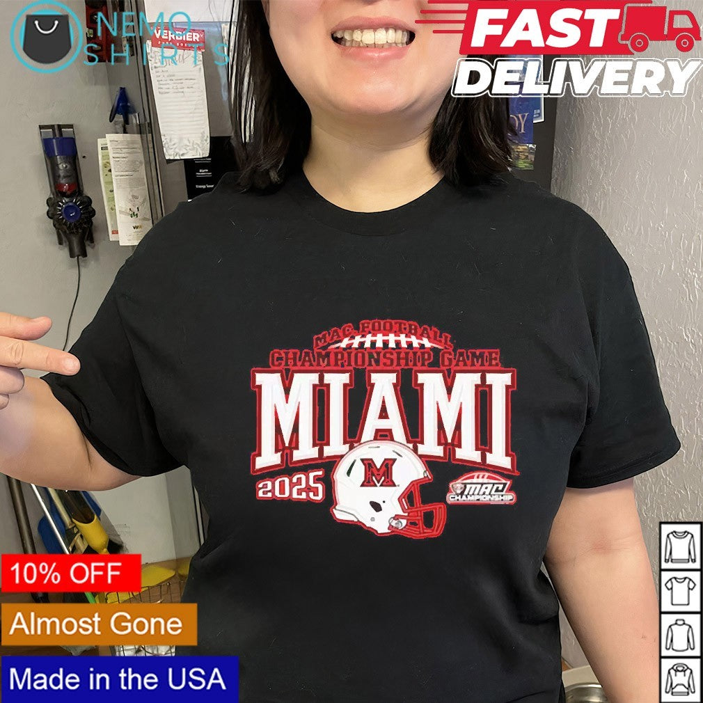 Miami RedHawks MAC 2025 football championship game - Adult & Kids T-Shirts, Sweatshirts & Hoodies apparel design preview 3