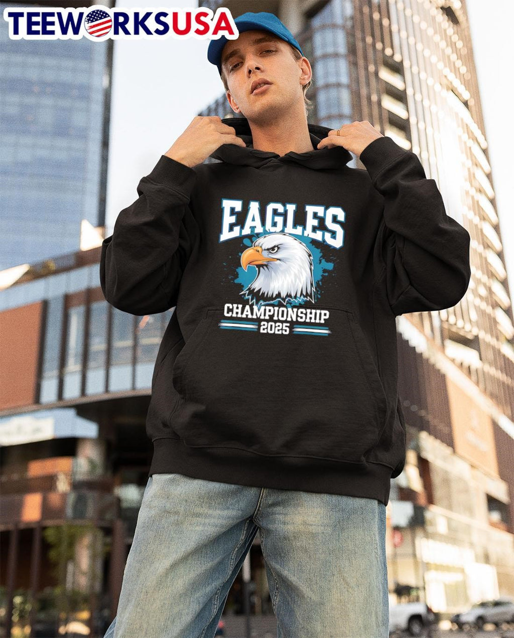 Football Championship 2025 Celebrated Eagles - Adult & Kids T-Shirts, Sweatshirts & Hoodies apparel design preview 3