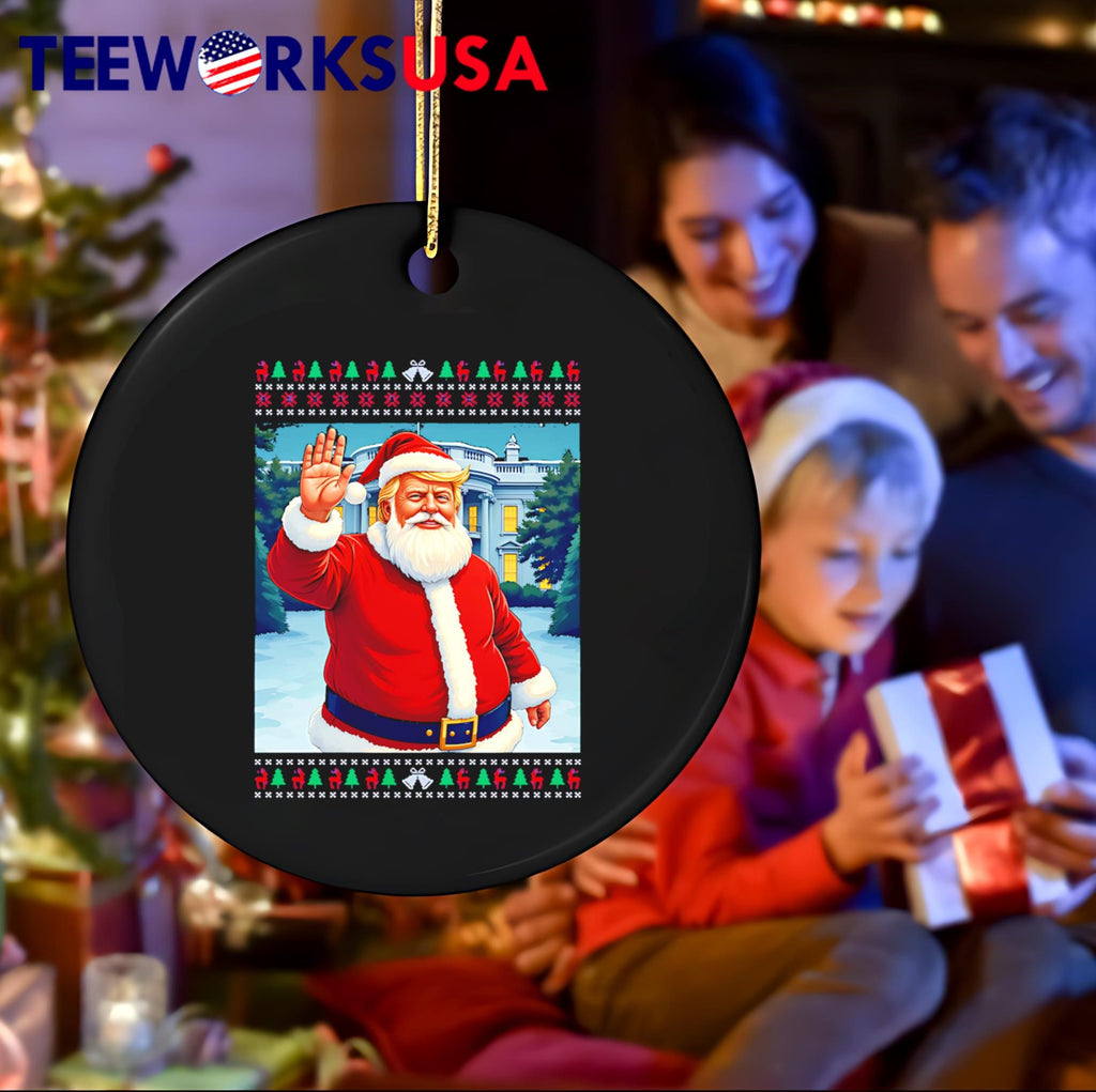 Trump Santa Funny Christmas Ugly - Adult & Kids T-Shirts, Sweatshirts & Hoodies apparel design preview 4