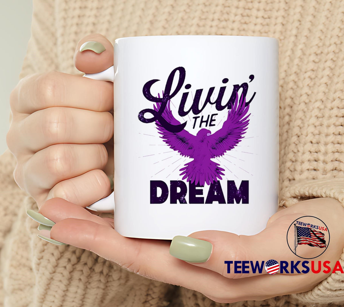 Livin' the Dream Eagles - Adult & Kids T-Shirts, Sweatshirts & Hoodies apparel design preview 6