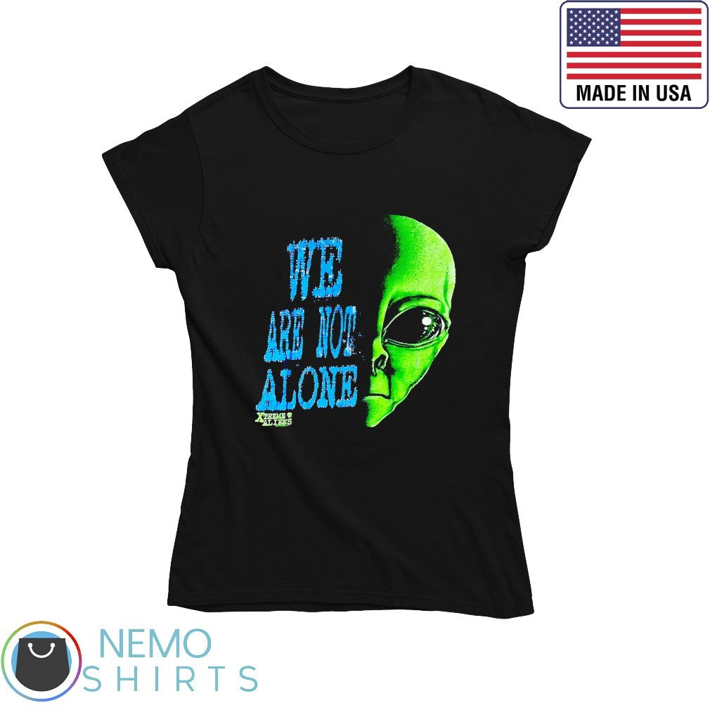 We are not alone green alien vintage - Adult & Kids T-Shirts, Sweatshirts & Hoodies apparel design preview 4
