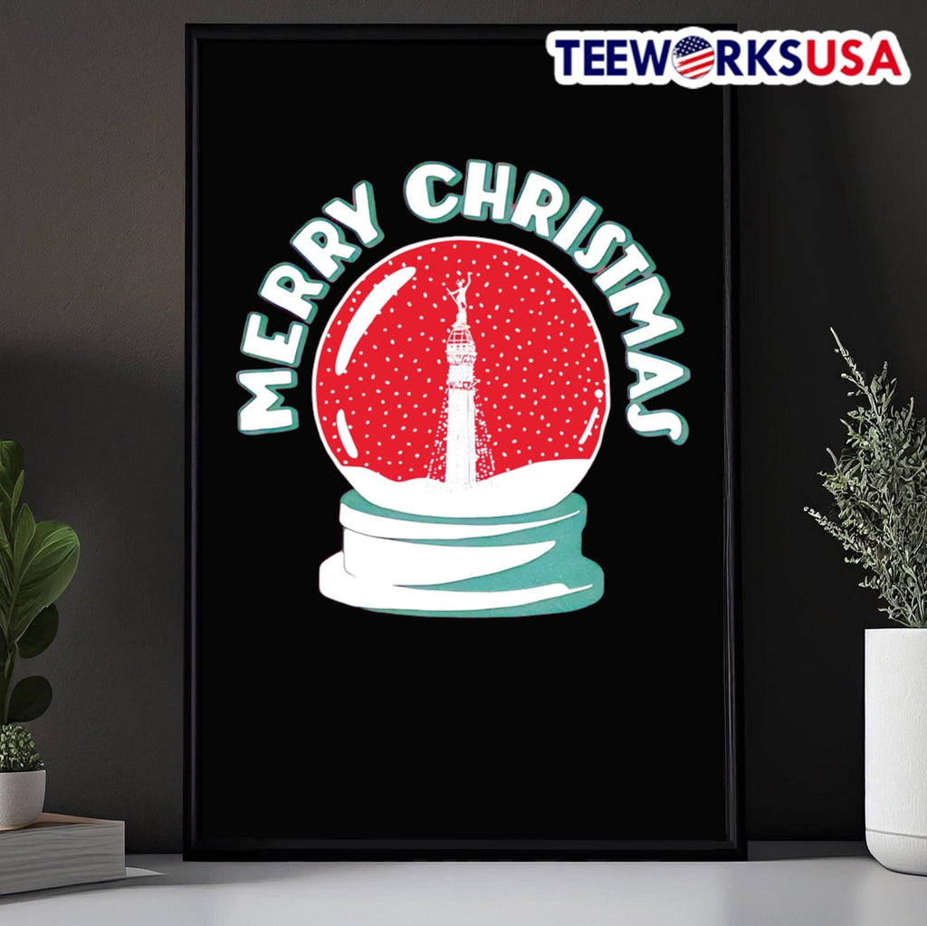Merry Christmas Indy Snow Globe - Adult & Kids T-Shirts, Sweatshirts & Hoodies apparel design preview 5