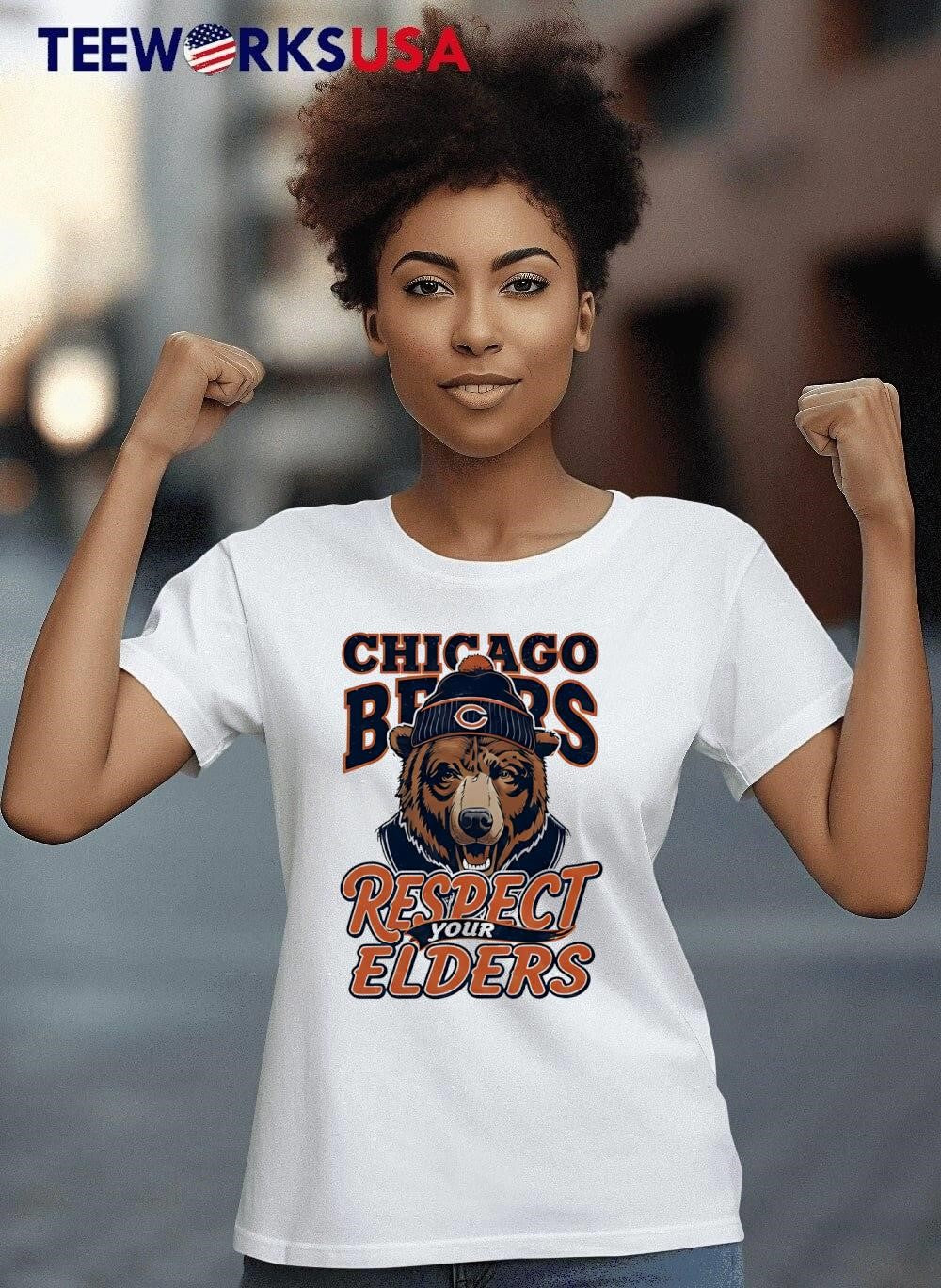 Chicago Bears Respect Your Elders - Adult & Kids T-Shirts, Sweatshirts & Hoodies apparel design preview 7
