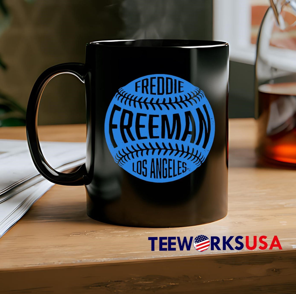 Freddie Freeman Los Angeles D Vintage Baseball - Adult & Kids T-Shirts, Sweatshirts & Hoodies apparel design preview 2