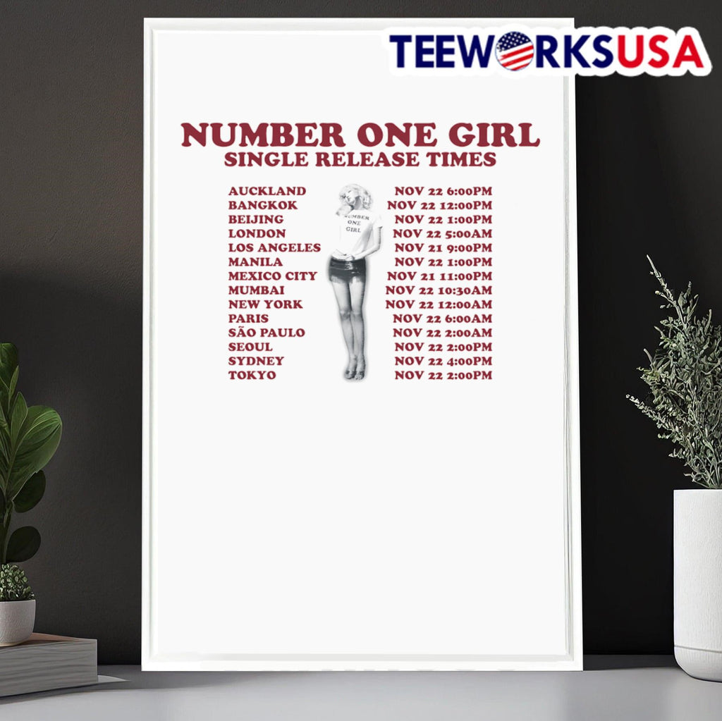 Rosé number one girl single release times - Adult & Kids T-Shirts, Sweatshirts & Hoodies apparel design preview 6