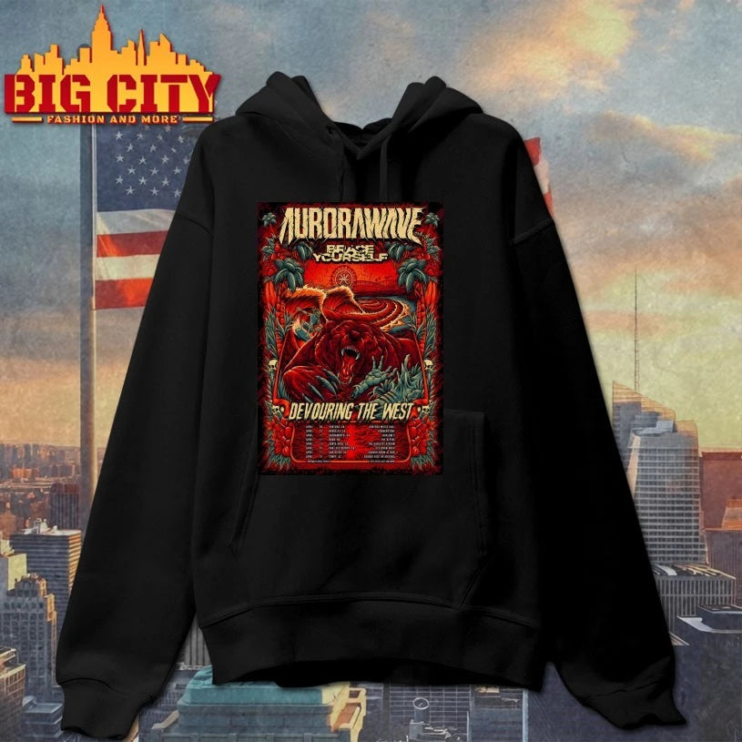 Aurorawave Devouring The West Tour 26 Poster - Adult & Kids T-Shirts, Sweatshirts & Hoodies apparel design preview 2