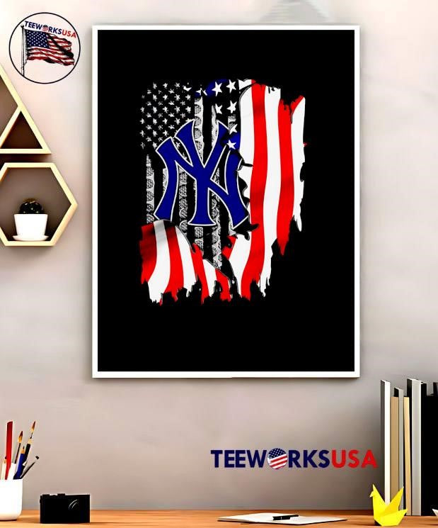 New York Yankees Baseball American Flag - Adult & Kids T-Shirts, Sweatshirts & Hoodies apparel design preview 5