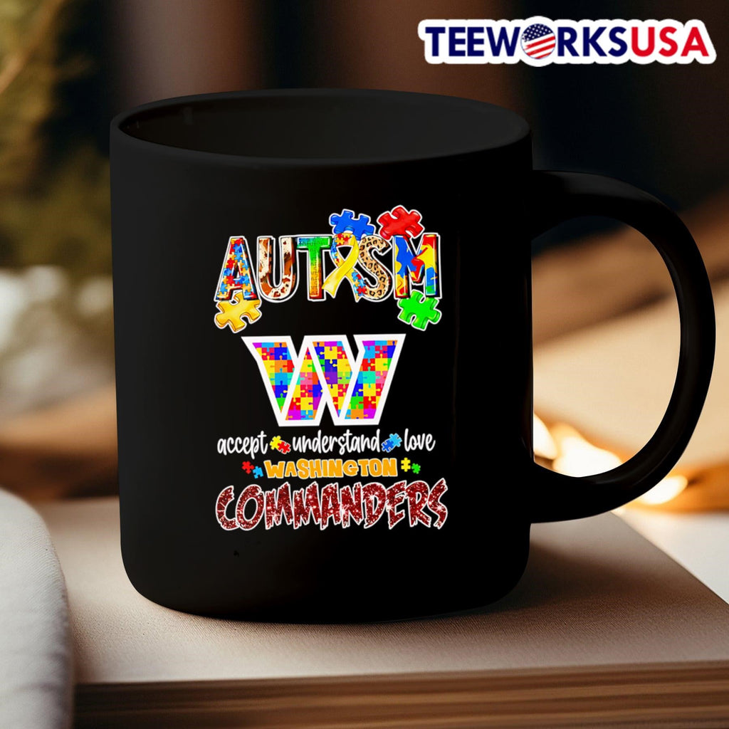 Autism accept understand love Washington Commanders - Adult & Kids T-Shirts, Sweatshirts & Hoodies apparel design preview 3