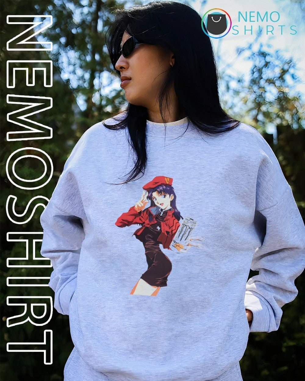 Misato Monster anime - Adult & Kids T-Shirts, Sweatshirts & Hoodies apparel design preview 4
