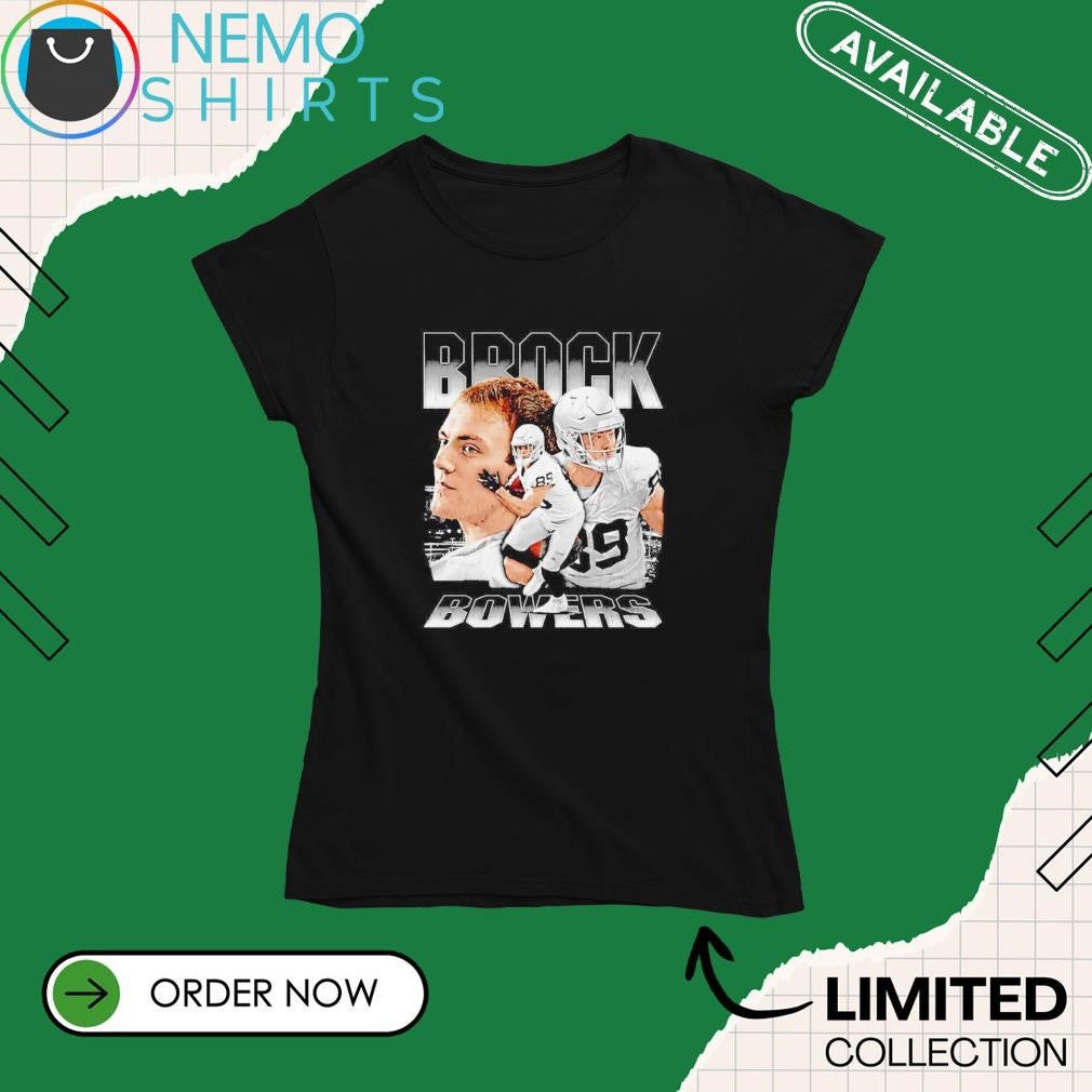 Brock Bowers Las Vegas Raiders vintage graphic - Adult & Kids T-Shirts, Sweatshirts & Hoodies apparel design preview 4