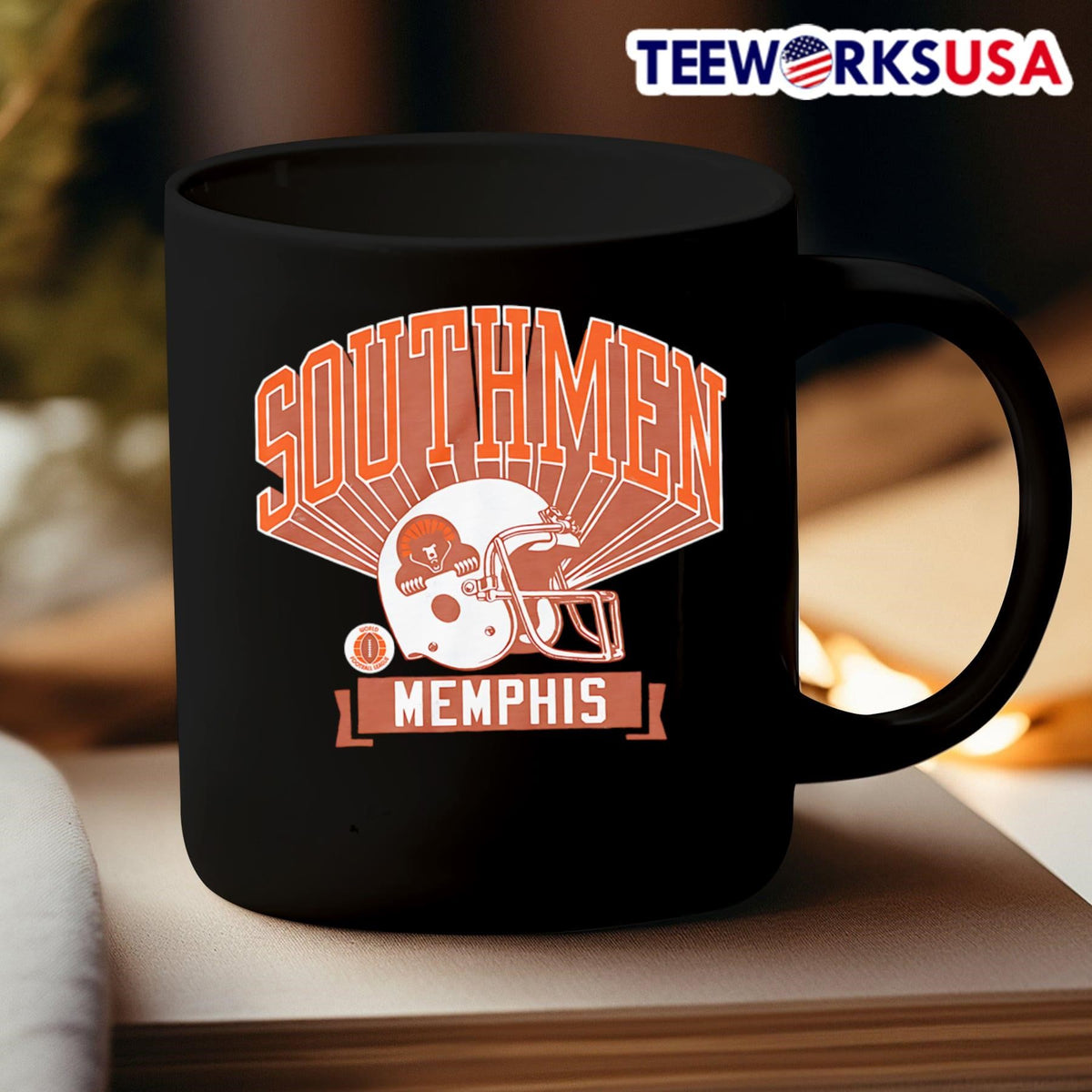 1974 Memphis Southmen retro helmet - Adult & Kids T-Shirts, Sweatshirts & Hoodies apparel design preview 3