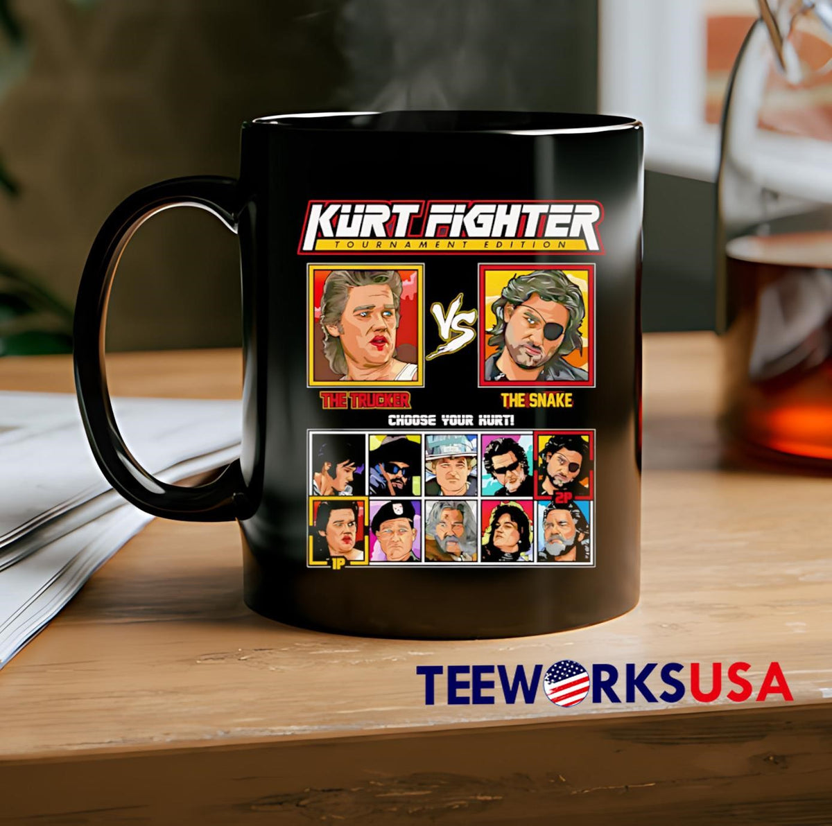 Kurt Russell Fighter - Adult & Kids T-Shirts, Sweatshirts & Hoodies apparel design preview 2