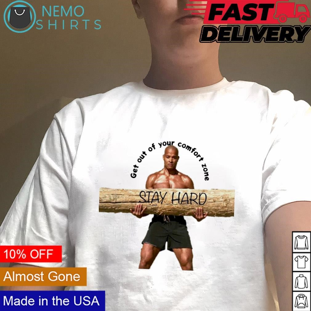 David Goggins stay hard get out of your comfort zone - Adult & Kids T-Shirts, Sweatshirts & Hoodies apparel design preview 1