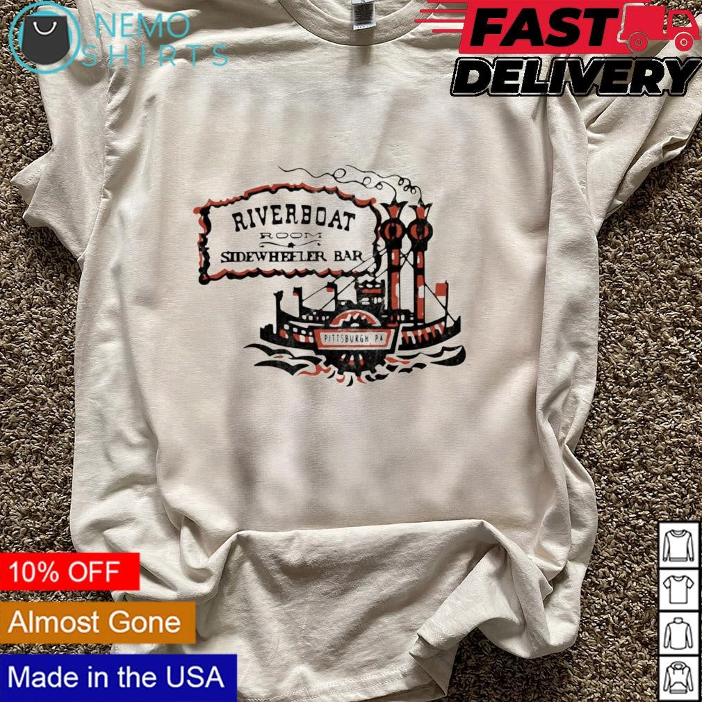 Riverboat room sidewheeler bar Pittsburgh PA - Adult & Kids T-Shirts, Sweatshirts & Hoodies apparel design preview 5