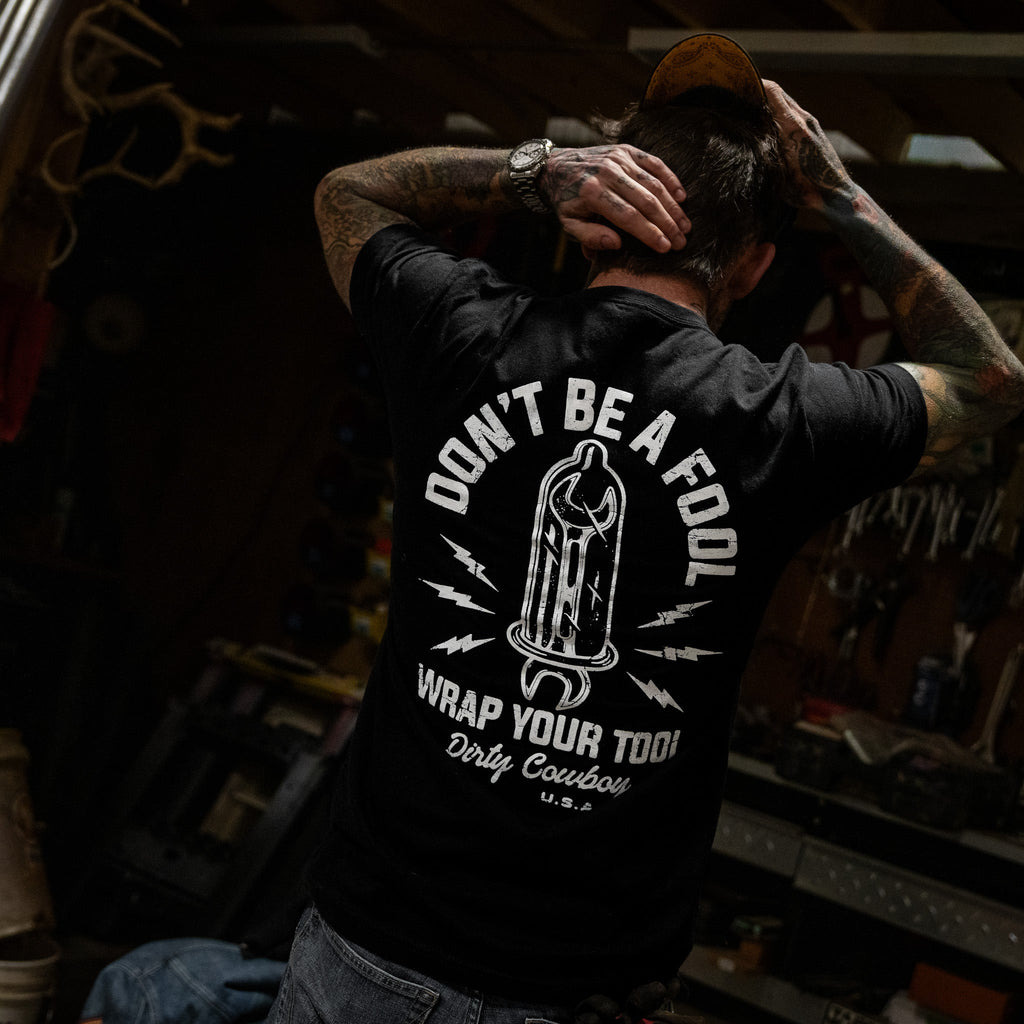 Don't Be a Fool. Wrap Your Tool Men's - Adult & Kids T-Shirts, Sweatshirts & Hoodies apparel design preview 6