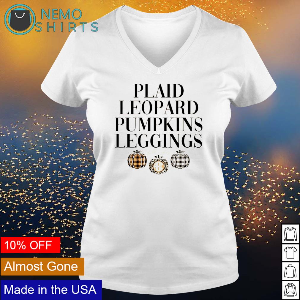 Plaid leopard pumpkins leggings - Adult & Kids T-Shirts, Sweatshirts & Hoodies apparel design preview 5