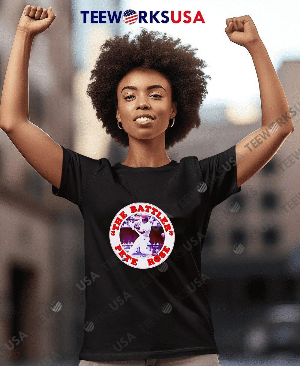The battler Pete Rose Cincinnati Reds baseball - Adult & Kids T-Shirts, Sweatshirts & Hoodies apparel design preview 4