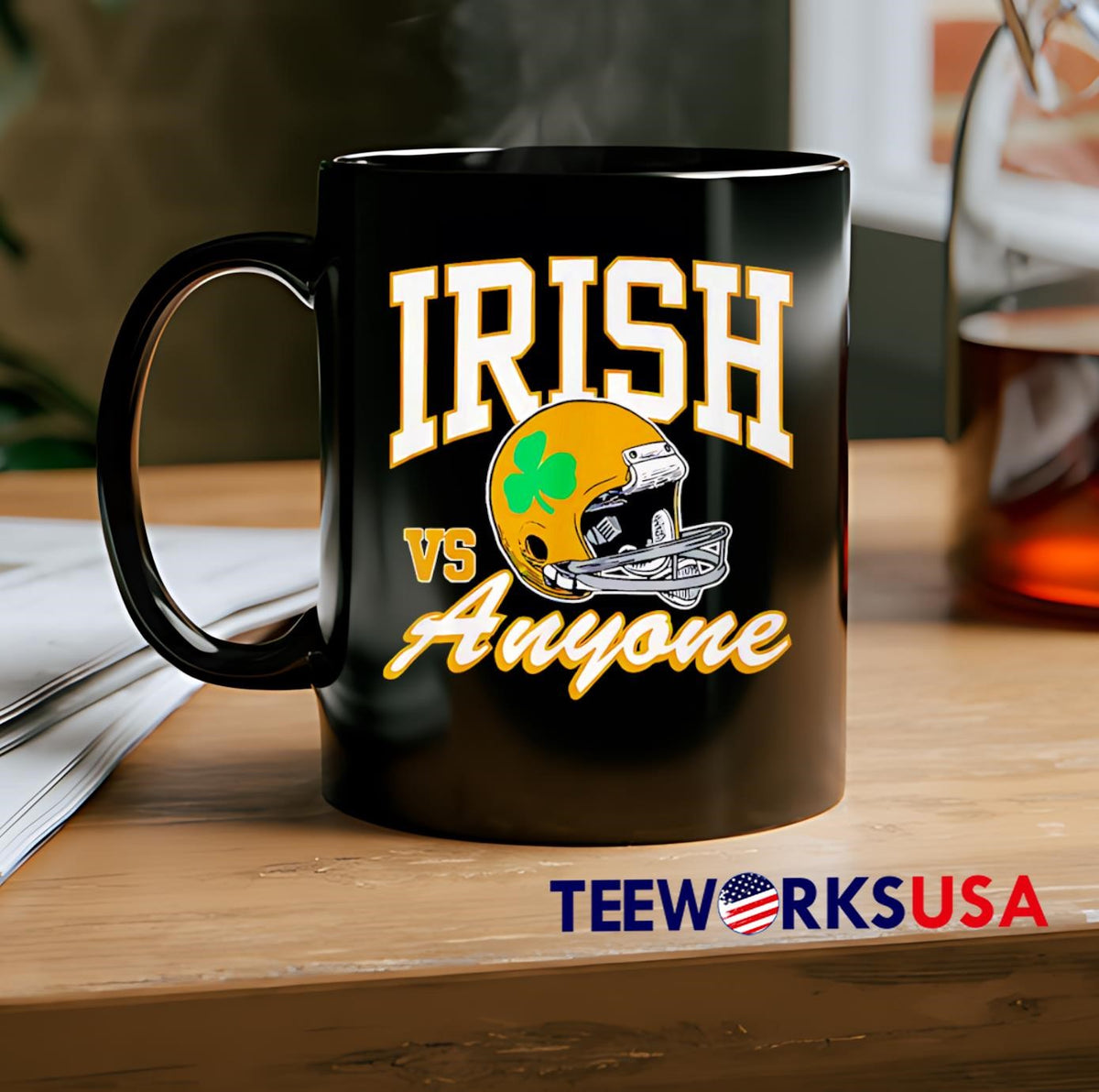 Irish Vs Anyone helmet - Adult & Kids T-Shirts, Sweatshirts & Hoodies apparel design preview 2
