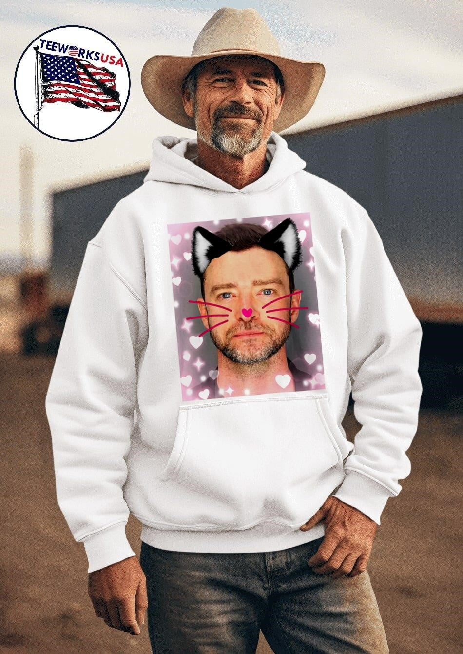 Catboy JT mugshot cringey funny - Adult & Kids T-Shirts, Sweatshirts & Hoodies apparel design preview 2