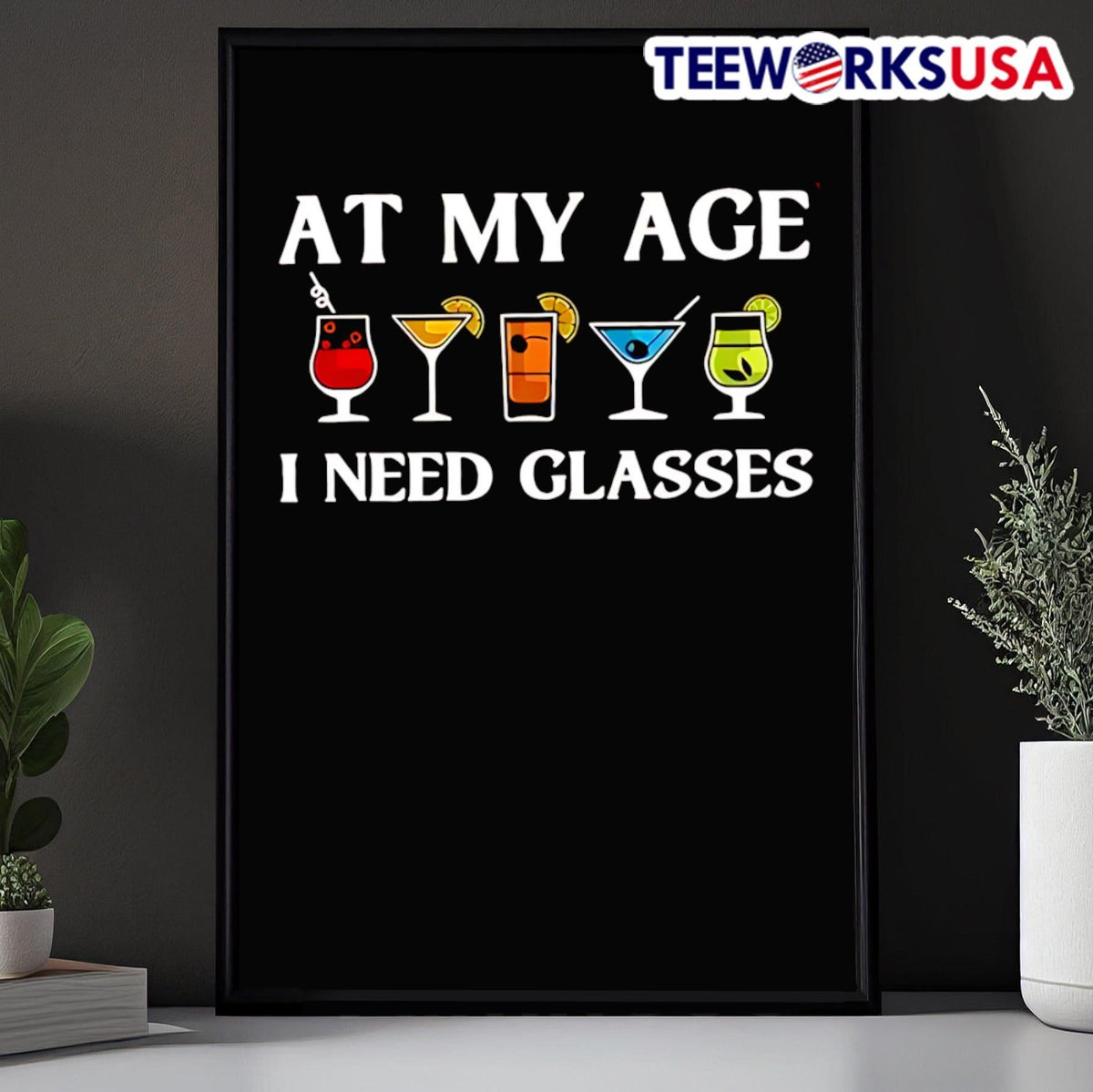At My Age I Need Glasses - Adult & Kids T-Shirts, Sweatshirts & Hoodies apparel design preview 5
