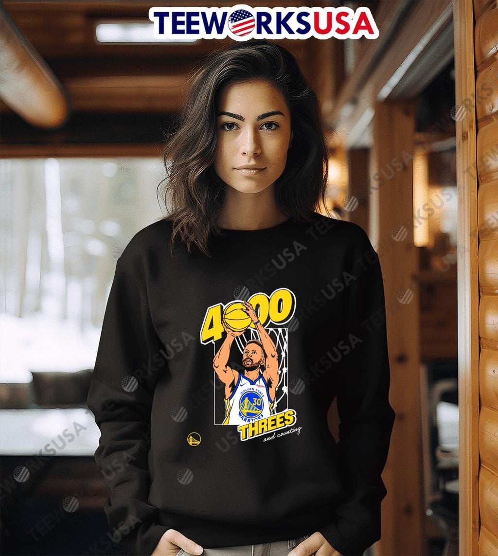 Stephen Curry 4300 THREES and counting - Adult & Kids T-Shirts, Sweatshirts & Hoodies apparel design preview 6