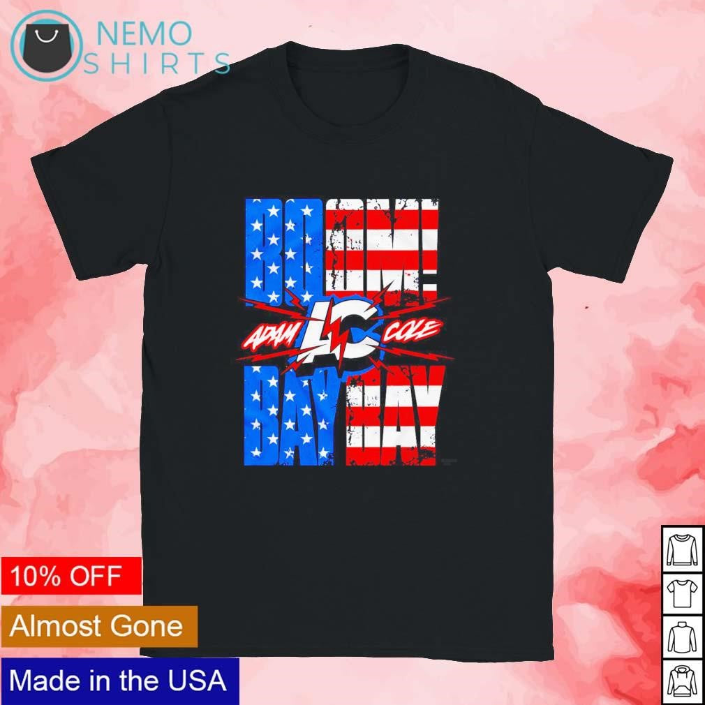 Adam Cole boom bay USA flag - Adult & Kids T-Shirts, Sweatshirts & Hoodies apparel design preview 1