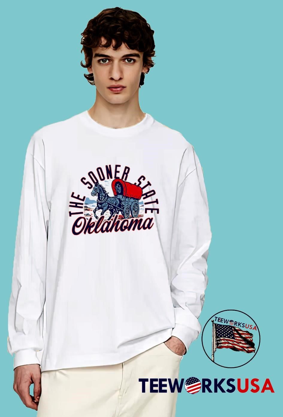 The Sooner State Oklahoma Skyline Sunset - Adult & Kids T-Shirts, Sweatshirts & Hoodies apparel design preview 4