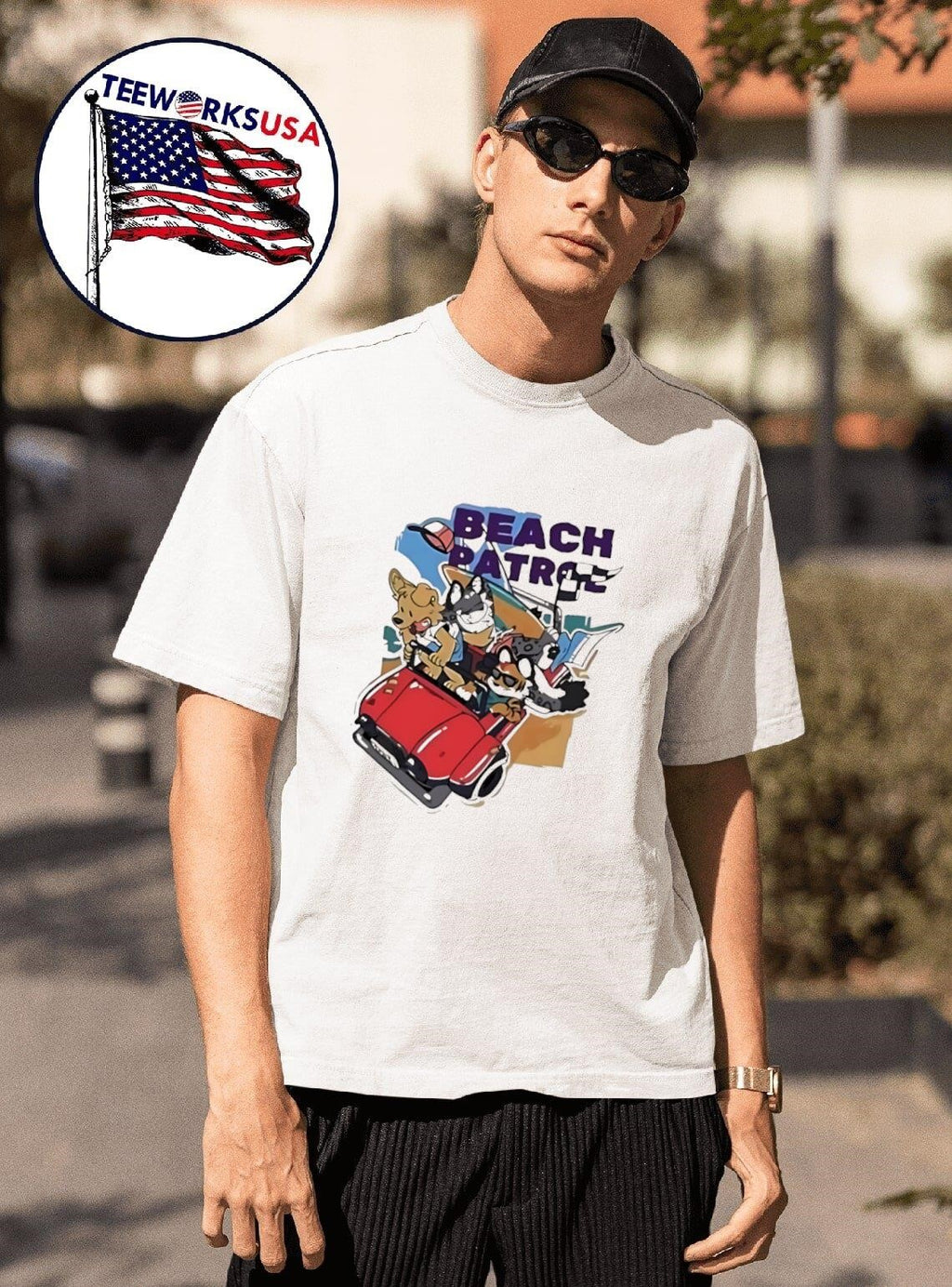 Beach Patrol Dogs Car - Adult & Kids T-Shirts, Sweatshirts & Hoodies apparel design preview 1