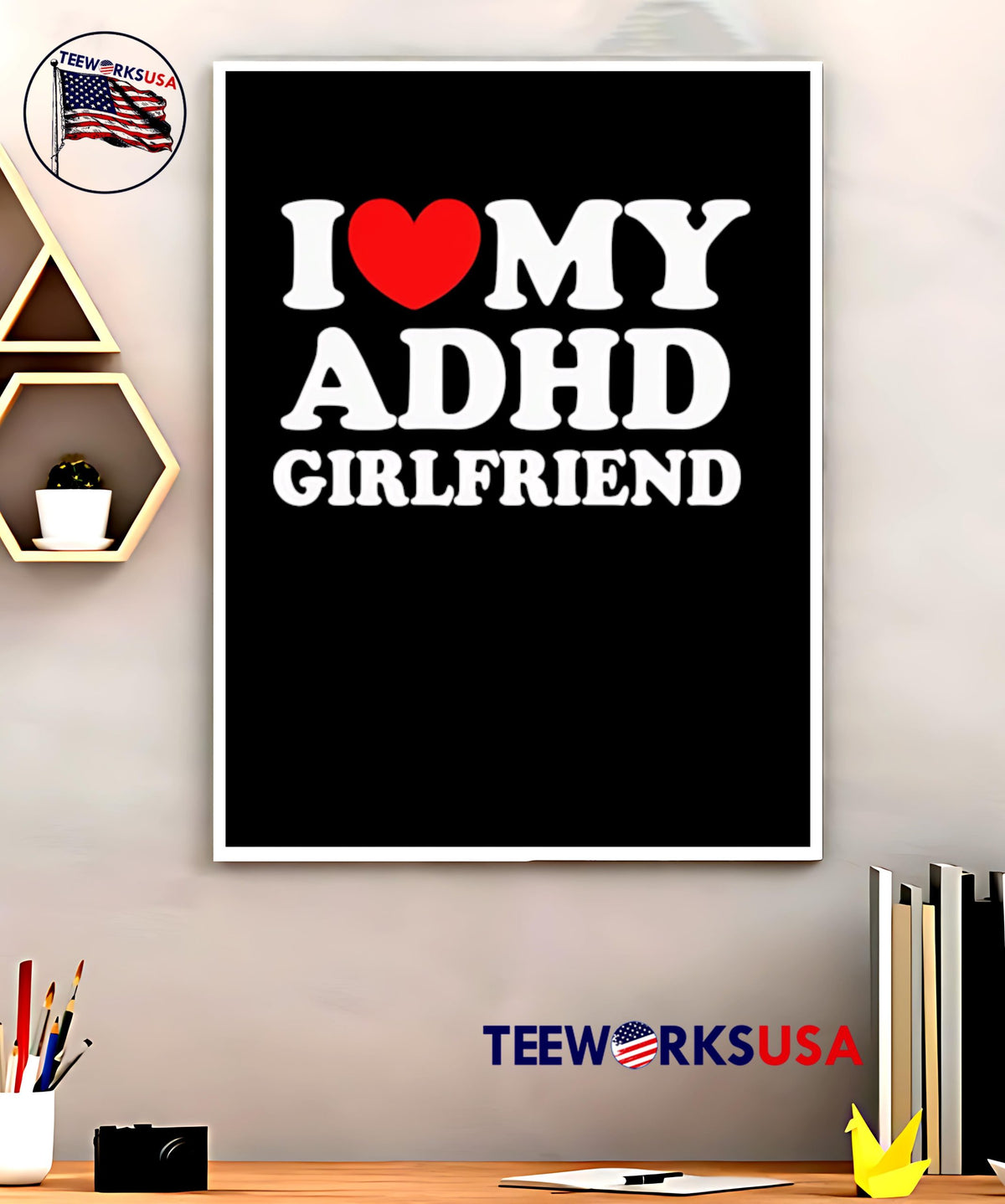 I Love My Adhd Girlfriend - Adult & Kids T-Shirts, Sweatshirts & Hoodies apparel design preview 5