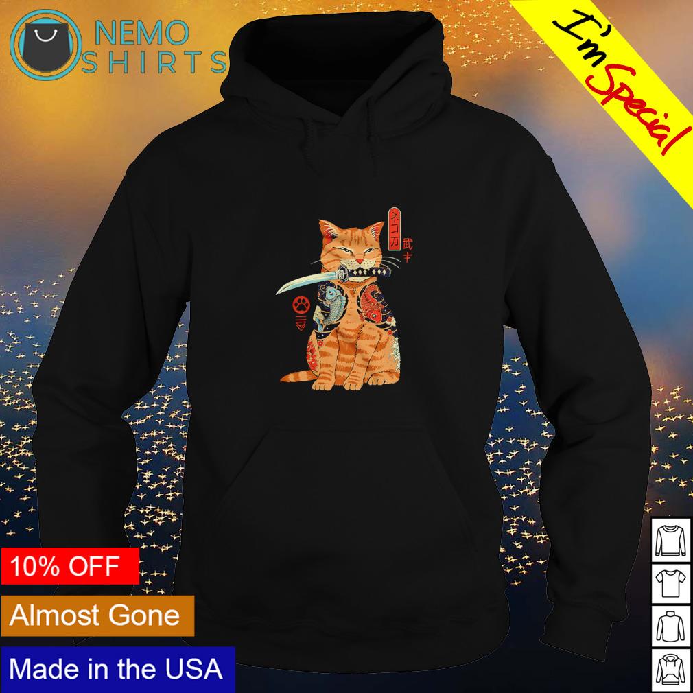 Cat samurai catana - Adult & Kids T-Shirts, Sweatshirts & Hoodies apparel design preview 2