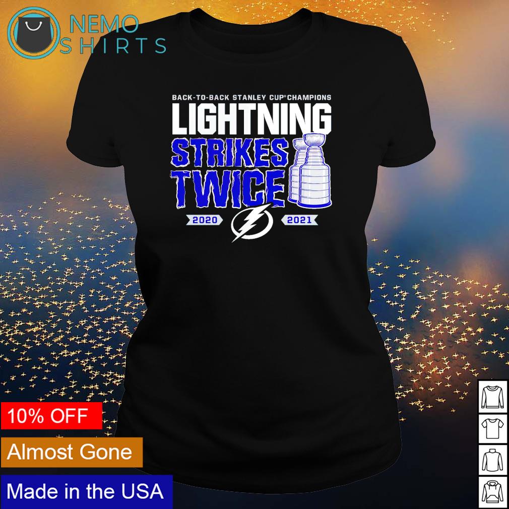 Back to Stanley cup champions Lightning strikes twice - Adult & Kids T-Shirts, Sweatshirts & Hoodies product image 3