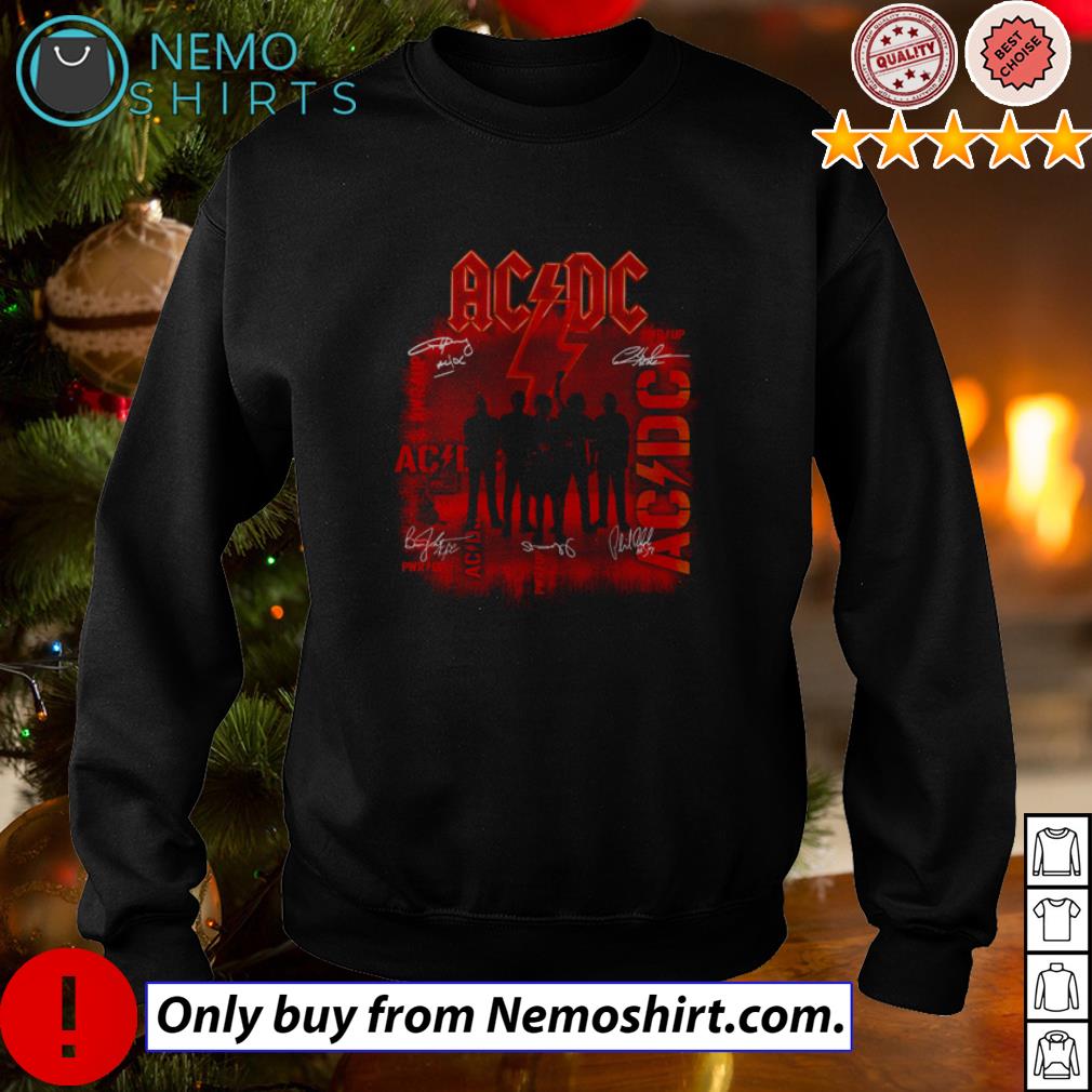 ACDC band signatures - Adult & Kids T-Shirts, Sweatshirts & Hoodies apparel design preview 4