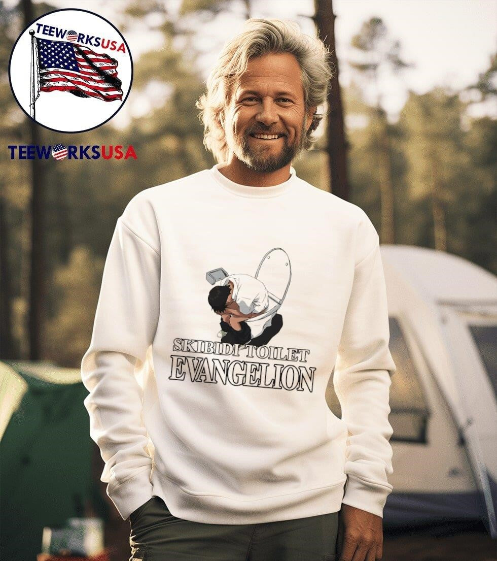Skibidi toilet evangelion - Adult & Kids T-Shirts, Sweatshirts & Hoodies apparel design preview 3
