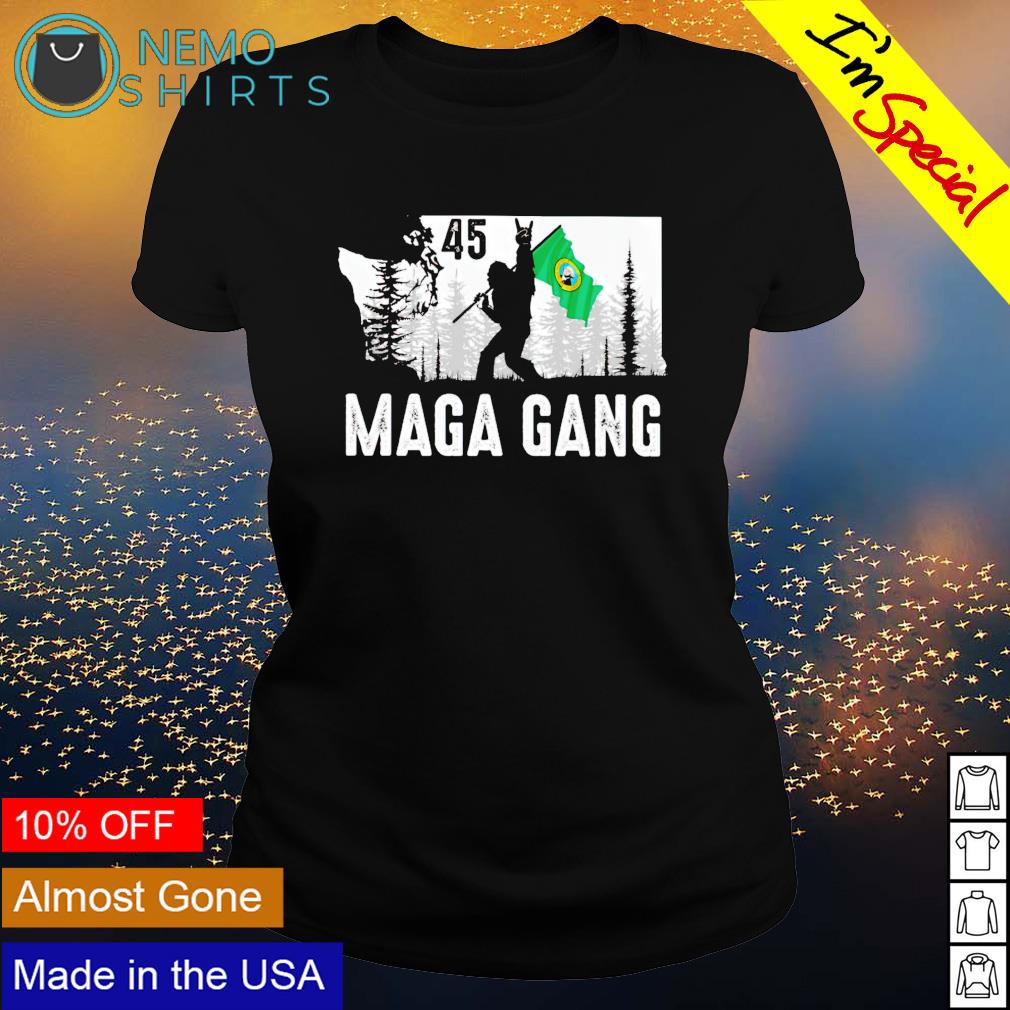 Bigfoot Washington State vote Trump Maga gang - Adult & Kids T-Shirts, Sweatshirts & Hoodies apparel design preview 3