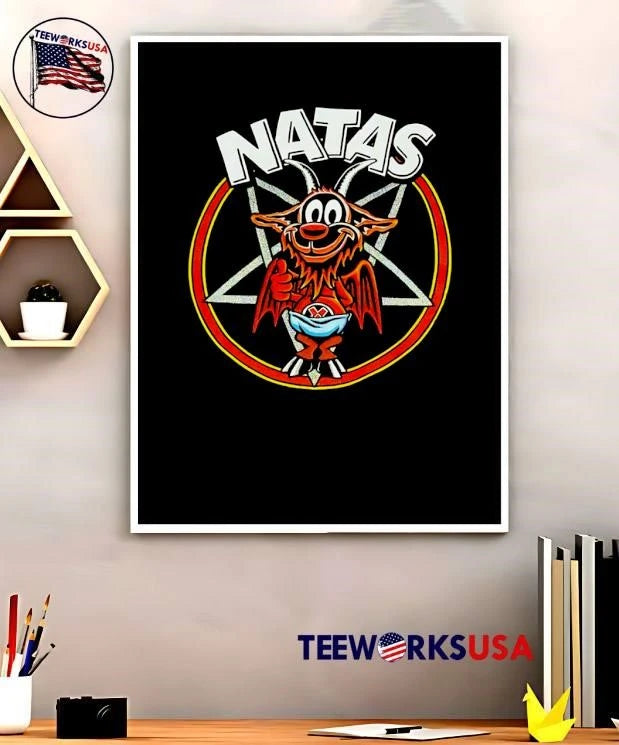 Natas Devil Giving Thumbs Up Inside Pentagram - Adult & Kids T-Shirts, Sweatshirts & Hoodies apparel design preview 5