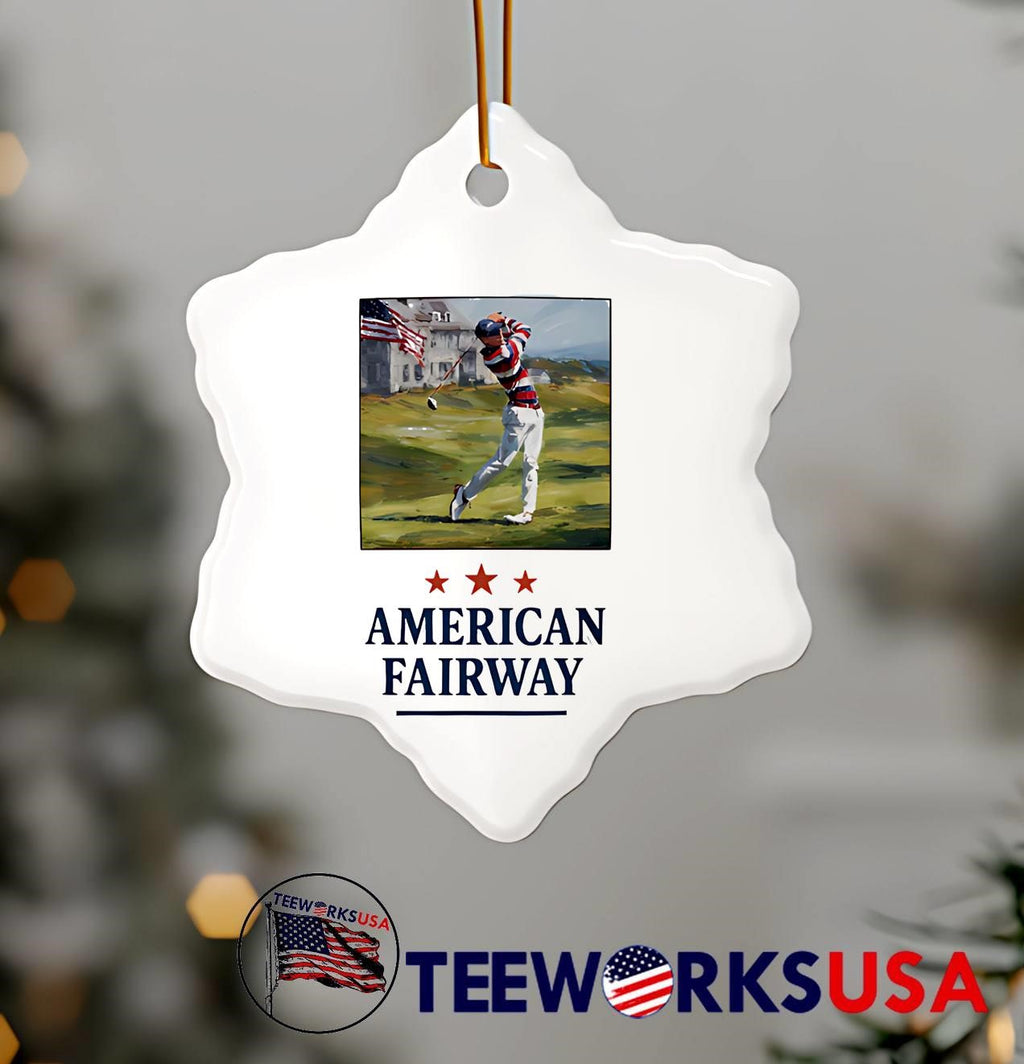 American Fairway man playing golf - Adult & Kids T-Shirts, Sweatshirts & Hoodies apparel design preview 7