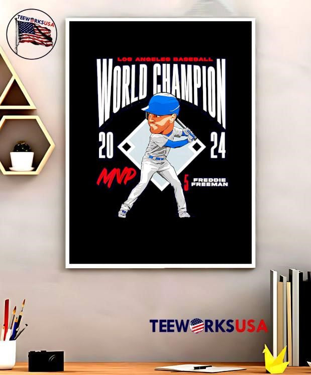 Freddie Freeman #5 Los Angeles Baseball MVP 2024 - Adult & Kids T-Shirts, Sweatshirts & Hoodies apparel design preview 5