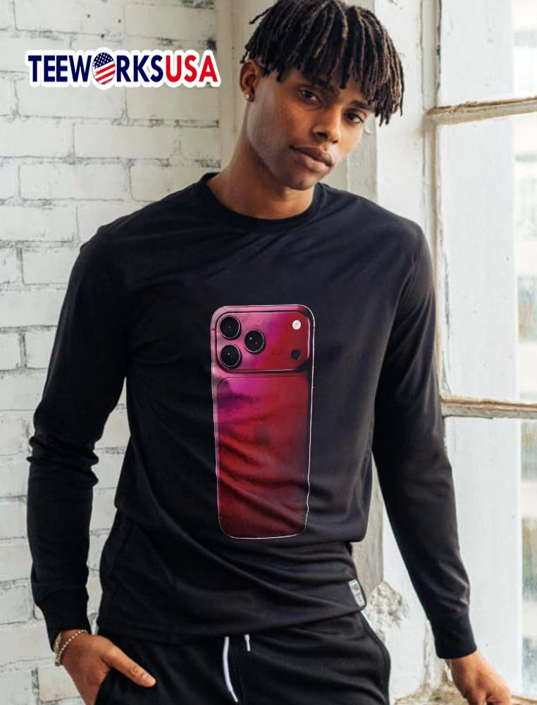 Apple Deep Burgundy Concept Smartphone Rear Camera - Adult & Kids T-Shirts, Sweatshirts & Hoodies apparel design preview 5