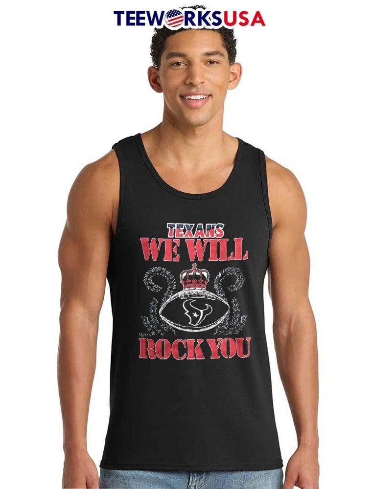 Texans We Will Crown Football Queen Rock You - Adult & Kids T-Shirts, Sweatshirts & Hoodies apparel design preview 6